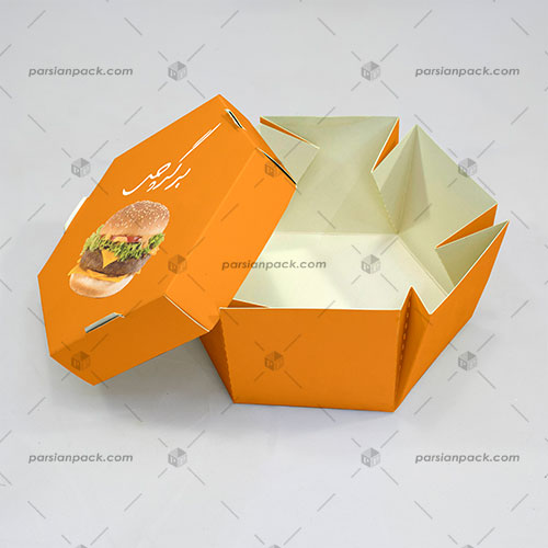 جعبه همبرگر شش ضلعی